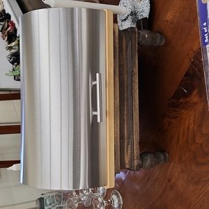 Stainless steel/ Wood Breadbox New in Box